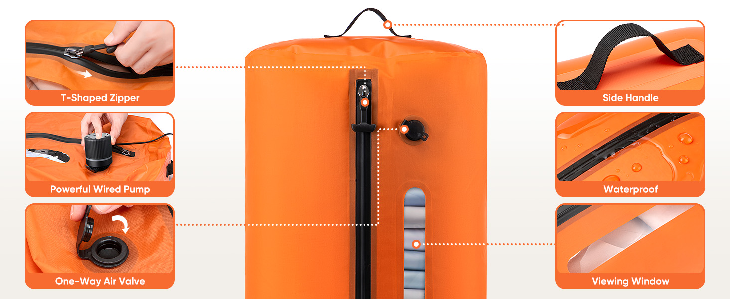 vacuum travel bags with pump