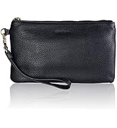befen Genuine Leather Wristlet Clutch RFID Blocking Bag Cell Phone Wallet Purse Wristlet Wallet P...