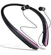 APPINESSEY Bluetooth Headphones Retractable Neckband, Bluetooth Headset with Microphone Vibration...