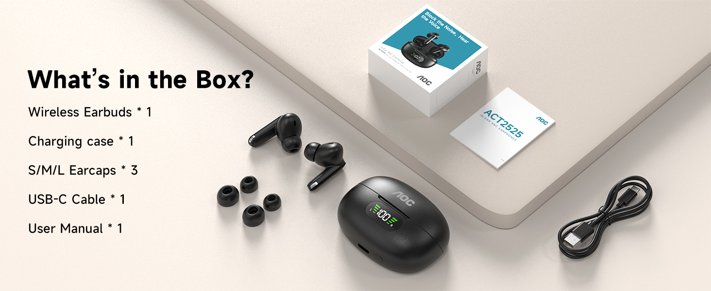 AOC ACT2525 Wireless Earbuds