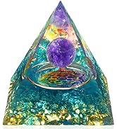 YATOJUZI 2.4" Orgone Pyramid Healing Crystals Stones Green Aventurine Chakra Reiki Ornaments Orgo...
