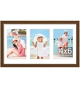 decorUhome 8x14 Picture Frames Collage Wall Decor, Display 3Pcs 4x6 Photos with Mat or 1Pcs 8x14 ...