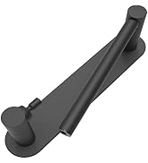 WZRUA Adhesive Toilet Paper Holder Matte Black Double Post Pivoting Bathroom Toilet Tissue Holder...