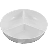 Angoily Ceramic Cereal Bowl With Divider, Japanese Food Bowl 3 Section Serving Plate For Breakfas...