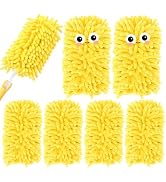 KEEPOW 6 Pack Reusable Duster Refills Compatible with Swiffer Duster Handle, Washable Duster Pads...
