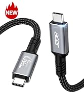 USB4 Cable 40Gbps, 8K@60Hz USB-C Video Cable, 240W Fast Charging (3.3FT)