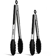 black silicone kitchen tongs