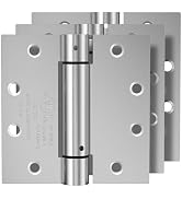 Bubxo 3 Pack Self Closing Door Hinges, 4.5 Inch Spring Loaded Door Hinges with Square Corners, Ad...