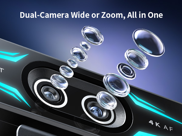 4K Dual-Camera Precision EMEET C60E Dual-Camera 4K Webcam for Streaming