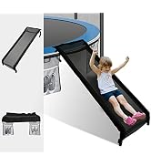 Eurmax USA Universal Easy-to-Assemble Trampoline Ladder Trampoline Slide with Shoes Pocket