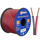 KENGIYEL 100FT 16 Gauge Speaker Wire Cable 2 Conductors Red Black Cable Hookup LED Lighting Strip...