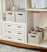 DECOMOMO Storage Baskets 13x15x13 Storage Cube Bins with Label Holders, Kallax Storage Cubes for ...
