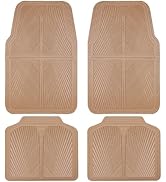CAR PASS Rubber Car Floor Mats, All Weather Waterproof Car Mats, Universal Trim to Fit for Automo...