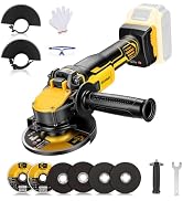 4-1/2 in.-5 in. Cordless Angle Grinder Kit for Dewalt 20V Max Battery | 8500RPM, Brushless Motor ...
