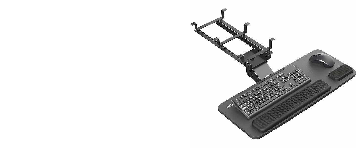 Under desk keyboard tray slide out Keyboard tray pull out Keyboard desk attachment wrist rest
