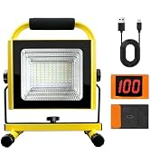 OYICAI 200W 7000LM Rechargeable Work Light, 12000mAh Cordless LED Flood Light, Water Resistant, A...
