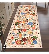 Rug for Hallways Kitchen Rug 2x6, Non Slip Washable Rugs with Rubber Backing Soft Floral Carpet R...