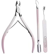 Kylara Cuticle Trimmer Set 3 in 1 - Cuticle Nipper,Pusher & Cutter,Professional Stainless Steel M...