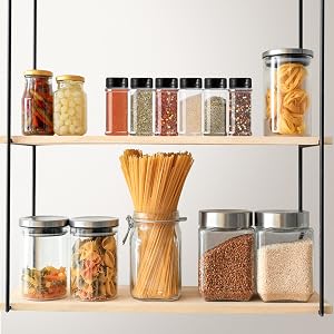 Spice Jars in kitchen