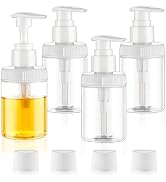 Cosywell Pump Bottle Dispenser 4oz/120ml 4 Pack Plastic Lotion Dispenser Wide Mouth Jar Style Emp...