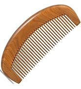 Moreinday Wooden Comb for Men, Wooden Beard Comb, Fine Tooth for Straight Hair - Green Sandalwood
