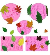 Actvty Leaf Silicone Mold, Maple Leaf Fondant Molds for Cupcake Topper Chocolate Candy, Sugar Cra...