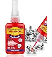50 mL Thread Lock Red 1.69 Ounces, High Strength Threadlocker for Nuts, Bolts, Fasteners and Meta...