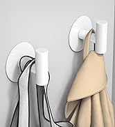 VINHOLD Heavy Duty White Towel Hooks, Stainless Steel Adhesive Coat Hooks for Bags, Towels, Robes...