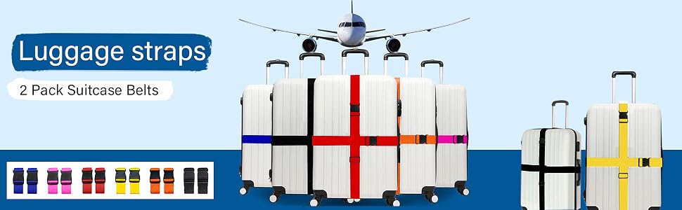 Luggage straps 2 Pack Suitcase Belts