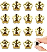 Refrigerator Magnets,15PCS Gold Magnets for Fridge 0.73in Small Star Cute Decorative Magnet Set f...