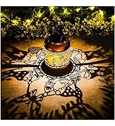 TIGGSY Gnomes Solar Lanterns Outdoor Waterproof,Hanging Solar Lights Gnome Gifts for Women Metal ...