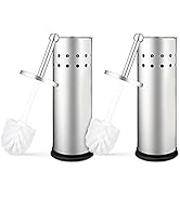 Home Intuition Polished Chrome Stainless Steel Vented Toilet Brush and Holder (2)
