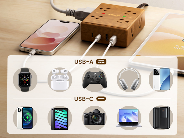 pink charging station desk extension cord