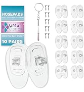 GMS Optical 13mm Medium Length/6mm Wide - D Shape Screw in Soft Silicone - Eyeglass Repair Kit wi...
