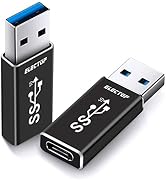 ELECTOP Updated USB 3.1 GEN 2 Male to Type-C Female Adapter (2 Pack), Support Double Sides10Gbps ...