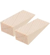 SHINEOFI Wooden Door Wedge Stopper, 2PCS Triangle Wood Block, Non-Slip Door Stop for Chair Caning...