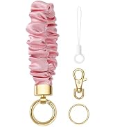 Junyuerly Stretchy Wristlet Keychain,Cute Key Chain for Car Keys,Scrunchie Key Ring Bracelet for ...