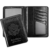 XZVXZV Passport Holder for Travel Essentials RFID Blocking Wallet Card Case PU Leather Passport C...