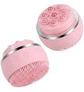 Electric Facial Cleansing Brush,3 Speeds Rechargeable Face Scrubber,IPX7 Waterproof Silicone Faci...