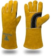PerfeSafe Welding Gloves, 932? Heat Fire Resistant Leather Welding Glove for Stick/Tig/Mig/Forge,...