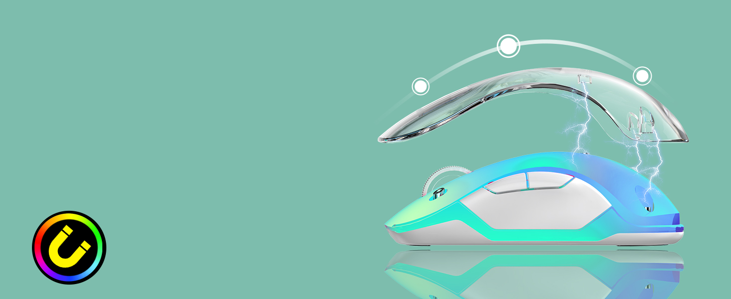 wireless mouse/rechargeable mouse/RGB wireless mouse green