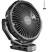 HandFan 8 Inch Large Clip Fan, 10000mAh Portable Rechargeable Wireless Fans with Sleep Timer, Bat...