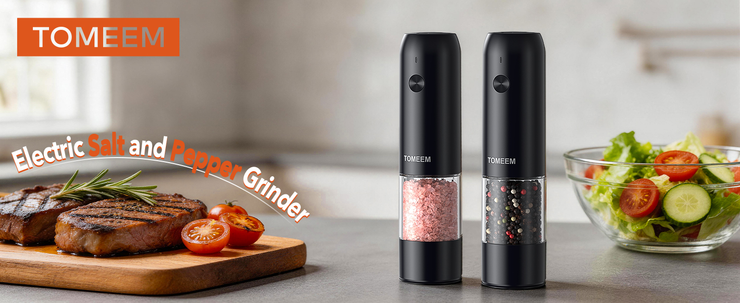 Electric Salt and Pepper Grinder Set
