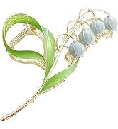 Lily of The Valley Flower Hair Accessories: Metal Hairpins, Jaw Clips for Thick and Thin Hair Sty...