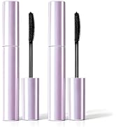 2Pcs Mascara for Older Women,Long Lasting Curl Mascara,Lengthening and Volumizing Mascaras,Lightw...