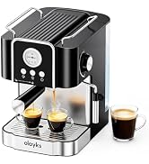 Olayks Espresso Machine 20 Bar, Compact Espresso Maker with Milk Fother Steam Wand, Stainless Ste...