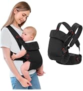 IULONEE Baby Carrier Wrap Ergonomic Baby Strap Carrier Front & Back Backpack Carry Adjustable Inf...