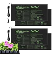 BN-LINK Durable Seedling Heat Mat Warm Hydroponic Heating Pad Waterproof 10" x 20.75" - 4 Pack fo...