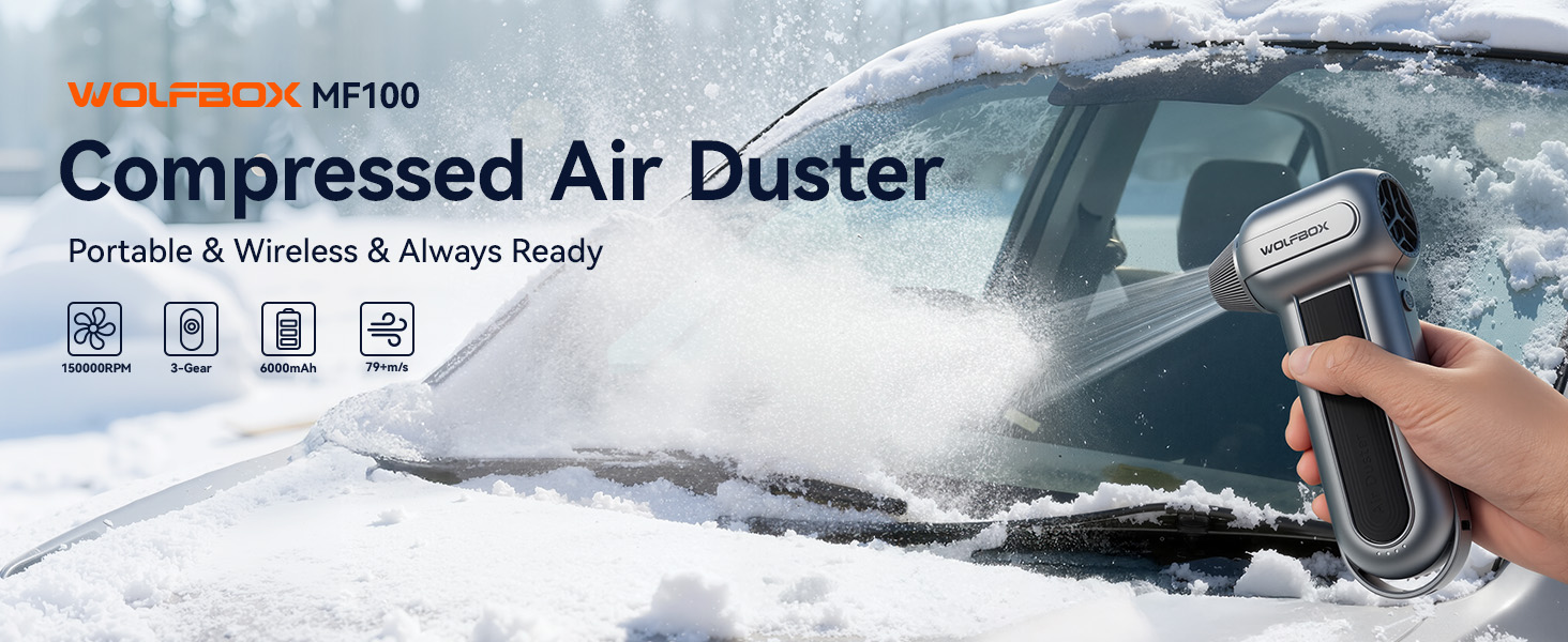 wolfbox compressed air duster, compressed air, air duster