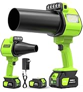 OGERY Leaf Blower Cordless with Lights, 21V Powerful Brushless Electric Leaf Blowers with 2 x 3.0...